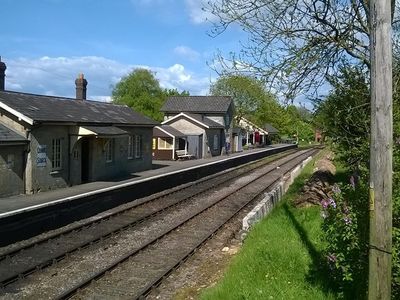 The beginnings of the second platform at Cranmore Station.