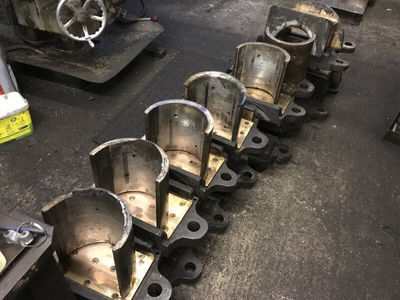 All 6 axlebox crowns pressed out.