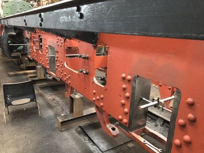 The dummy axle centres are accurately positioned through the hornways in the frames.